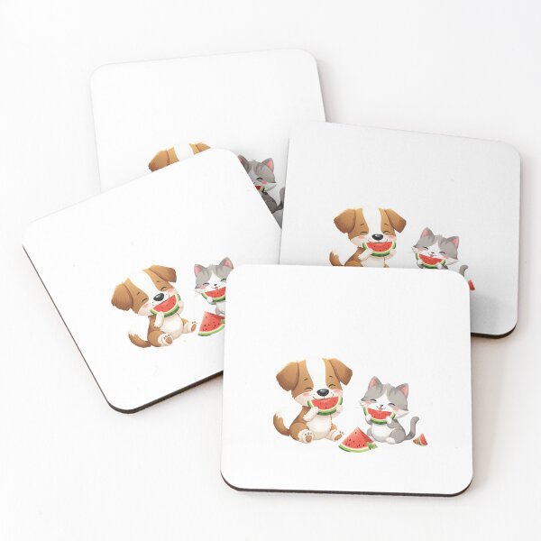 Item preview, Cute animals with watermelon designed and sold by VladaV.