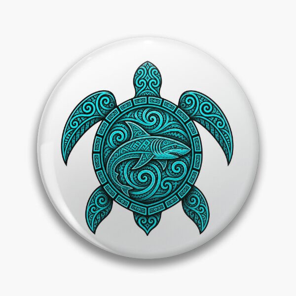 Item preview, Polynesian Tribal Turtle – Shark designed and sold by OTSC.