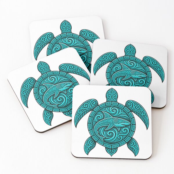 Item preview, Polynesian Tribal Turtle – Shark designed and sold by OTSC.