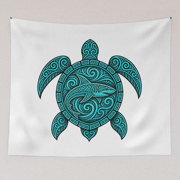Item preview, Polynesian Tribal Turtle – Shark designed and sold by OTSC.
