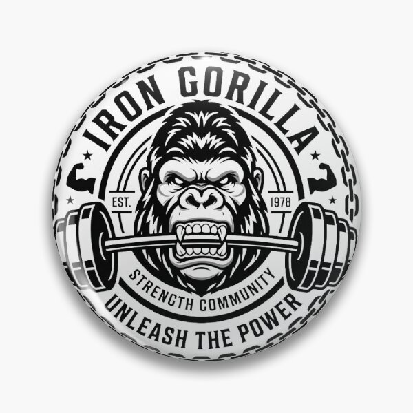 Item preview, Iron Gorilla Gym Fitness Muscle Logo designed and sold by JeevanStickers.