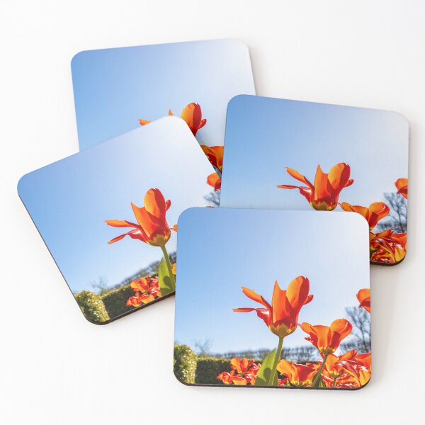 Item preview, Vibrant Tulips Under Clear Sky in Rosenborg Castle Garden designed and sold by jrtwynam.