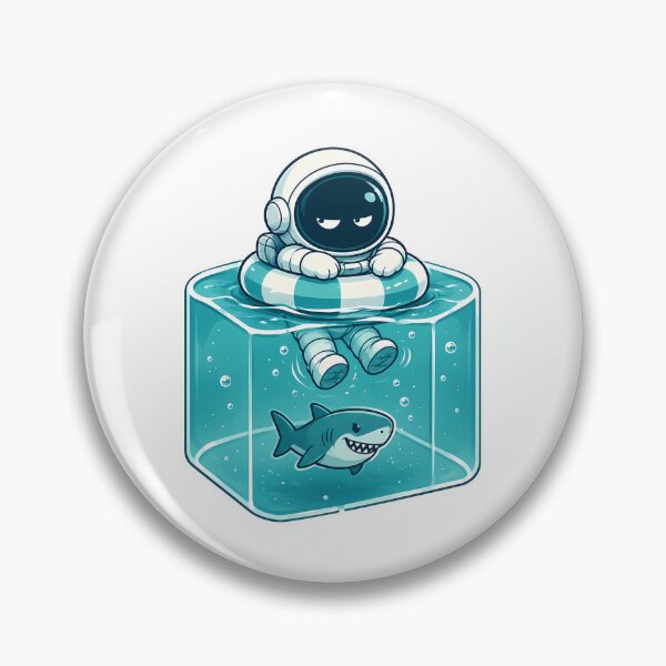 Item preview, Cool Astronaut Floating Above a Shark designed and sold by NatureStyle555.