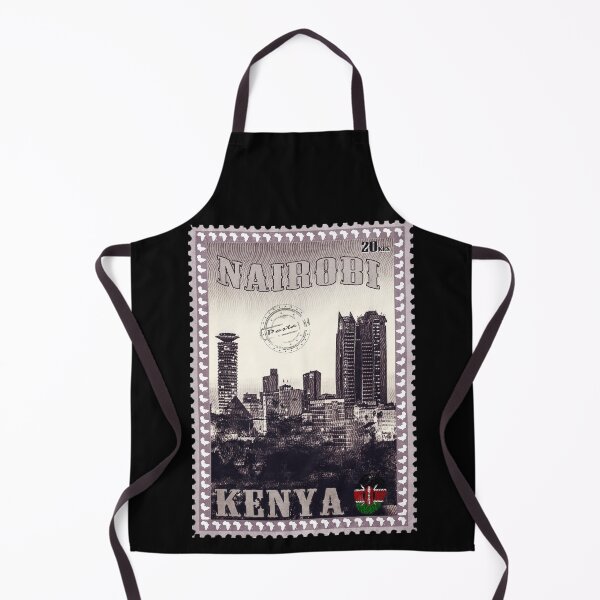 Item preview, Nairobi Kenya Vintage Postage Stamp | Nairobi city Skyline Travel Poster designed and sold by Youngkev-arts.