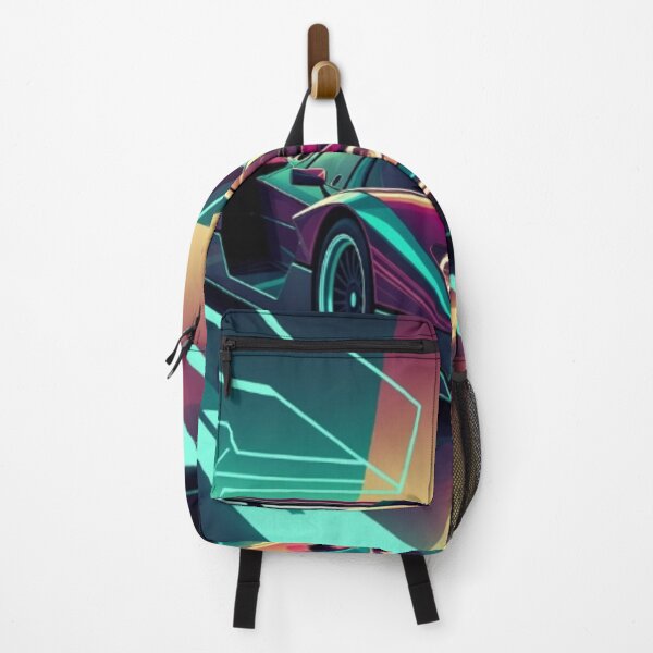 Item preview, Retro Synthwave Hypercar - Cyber Vector Race Track Art designed and sold by Nexus Space.
