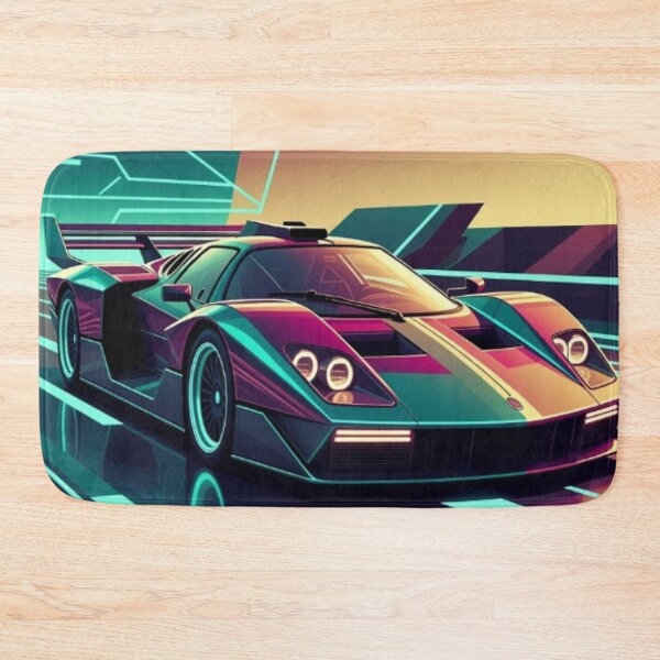 Item preview, Retro Synthwave Hypercar - Cyber Vector Race Track Art designed and sold by Nexus Space.
