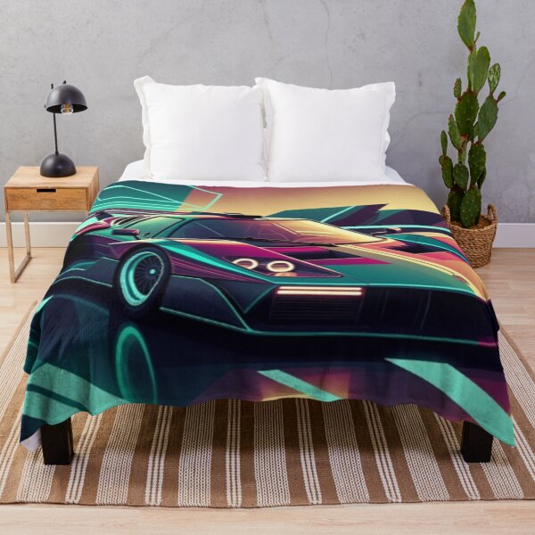 Item preview, Retro Synthwave Hypercar - Cyber Vector Race Track Art designed and sold by Nexus Space.