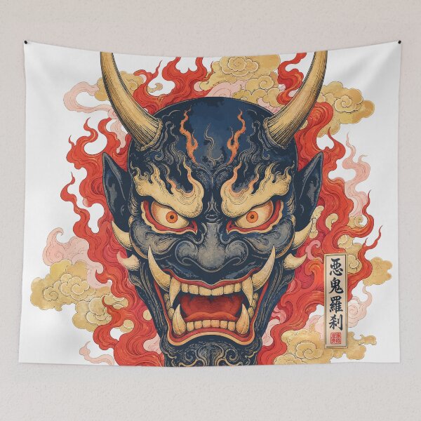 Item preview, Hannya Oni — Demon of Flame and Fury designed and sold by lmosamiha.