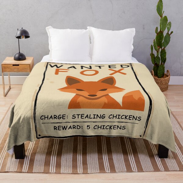 Item preview, Wanted Fox Stealing Chickens designed and sold by SakuraHaven.