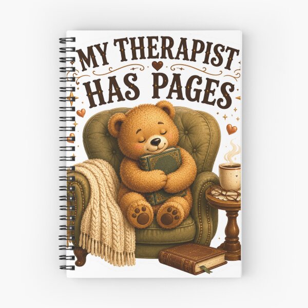 Item preview, My Therapist Has Pages Cute Teddy Bear Book Lover Sticker designed and sold by DreamTags Studio.