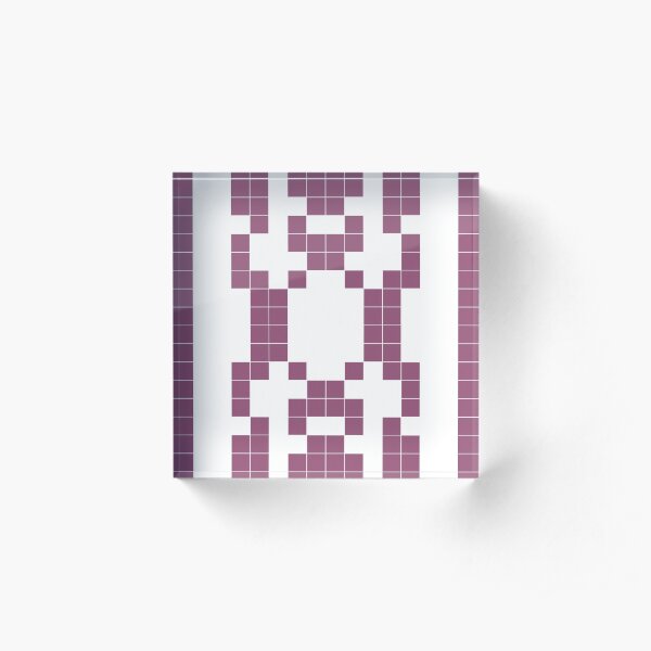 Mindfulness - binary patterns Acrylic Block