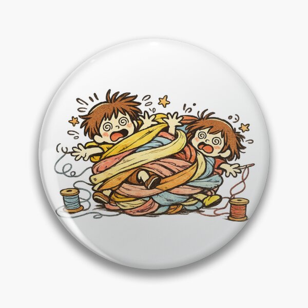 Item preview, Sewing Squad – Cute Boy & Girl Cartoon Characters designed and sold by EverStitchStudio ★★★★★.