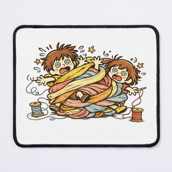 Item preview, Sewing Squad – Cute Boy & Girl Cartoon Characters designed and sold by EverStitchStudio ★★★★★.