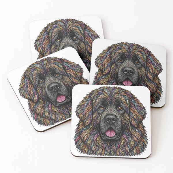 Item preview, Colorful Newfoundland Dog designed and sold by PaintedbyCarol.