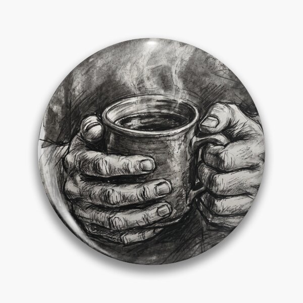 Item preview, Hands holding coffee cup Sketch designed and sold by VictoriaaStore.