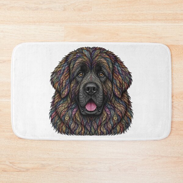 Item preview, Colorful Newfoundland Dog designed and sold by PaintedbyCarol.