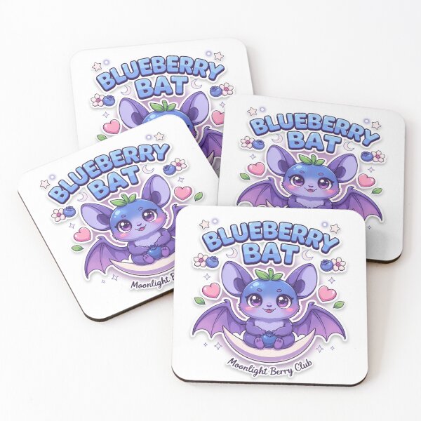 Item preview, Blueberry Bat Kawaii T-Shirt – Moonlight Berry Club Cute Halloween Gift for Bat Lovers & Cozy Girls designed and sold by GemBob Creations.