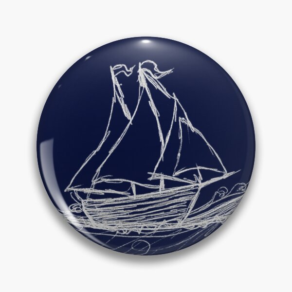 Item preview, Sailing Ship on Ocean Whale's Waves Ballpoint Pen Doodle Light Version designed and sold by BOKEbyTC.