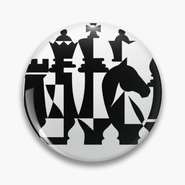Item preview, Abstract Geometric Chess in Black and White designed and sold by Mangust-in.