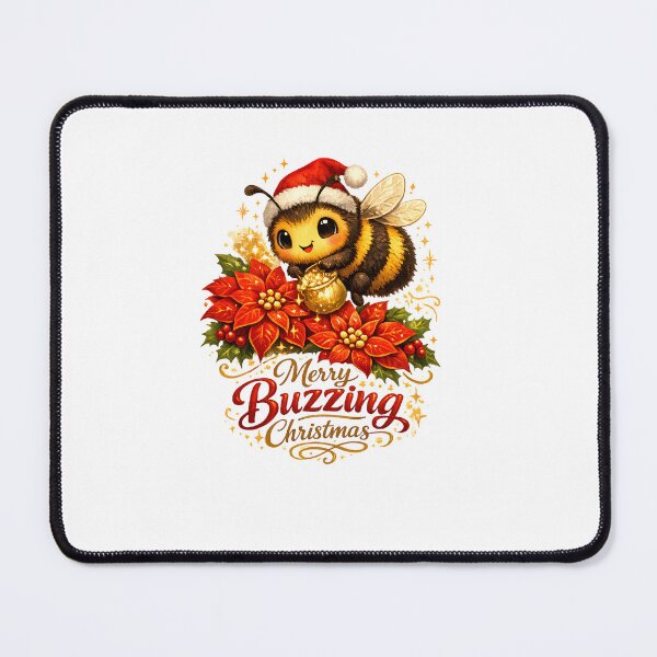 Item preview, Merry Buzzing Christmas Cute Bee designed and sold by DesignsCreative.