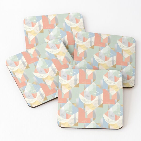 Item preview, Aesthetic Korean Heritage Pastel Geometric Pattern - Soft Modern Oriental Art designed and sold by SOOstudio73.
