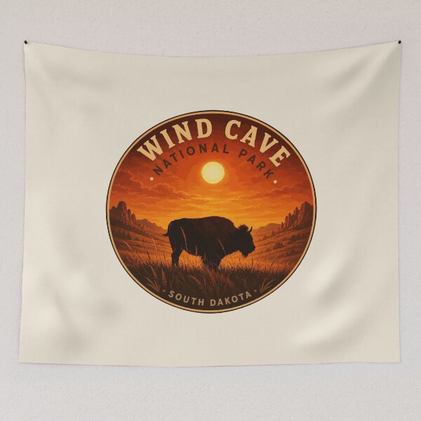 Artikelvorschau, Wind Cave Nationalpark, South Dakota, Bison entworfen und verkauft von Gideon Emmerich.