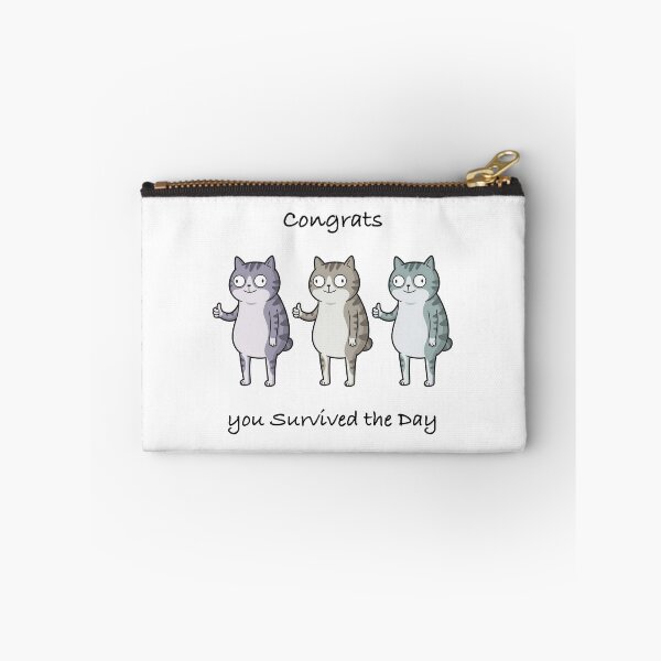 Item preview, Weird Meme Cat : Congrats You Survived the Day designed and sold by Woketoon.