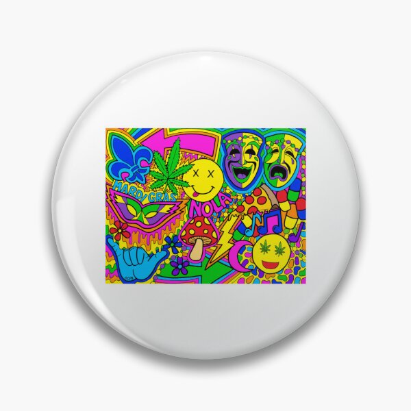 Item preview, Psychedelic Mardi Gras Collage Art designed and sold by shiftyourbarrie.