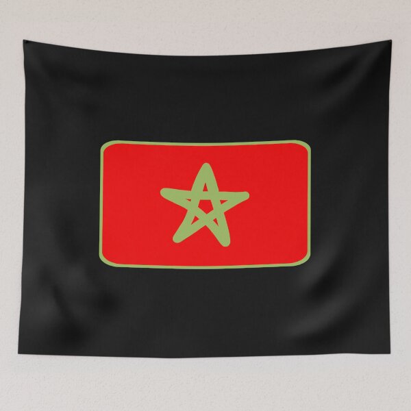 Item preview, MOROCCO Moroccan flag in red and green Moroccan flag design designed and sold by vibeno1.