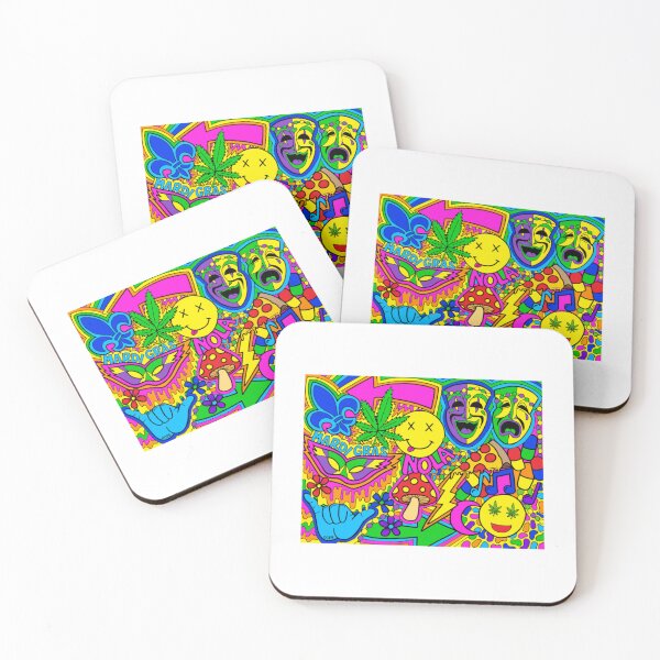 Artikelvorschau, Psychedelische Mardi-Gras-Collage-Kunst entworfen und verkauft von shiftyourbarrie.