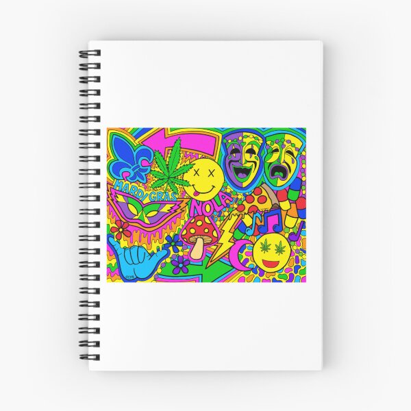 Item preview, Psychedelic Mardi Gras Collage Art designed and sold by shiftyourbarrie.