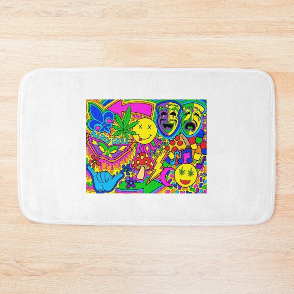 Item preview, Psychedelic Mardi Gras Collage Art designed and sold by shiftyourbarrie.