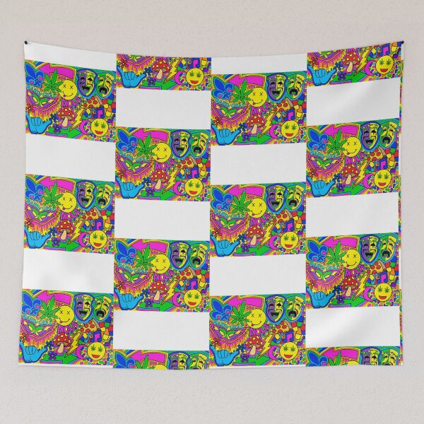 Item preview, Psychedelic Mardi Gras Collage Art designed and sold by shiftyourbarrie.