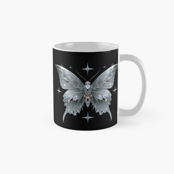 Aperçu de l'œuvre Papillon Cyberpunk Chrome Minimaliste – Esthétique Cybercore Y2K créée et vendue par daila70.