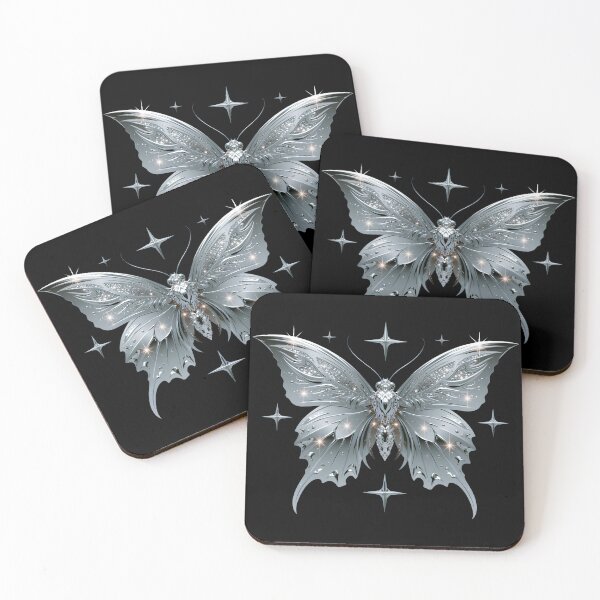 Item preview, Minimal Chrome Cyberpunk Butterfly – Y2K Cybercore Aesthetic designed and sold by daila70.