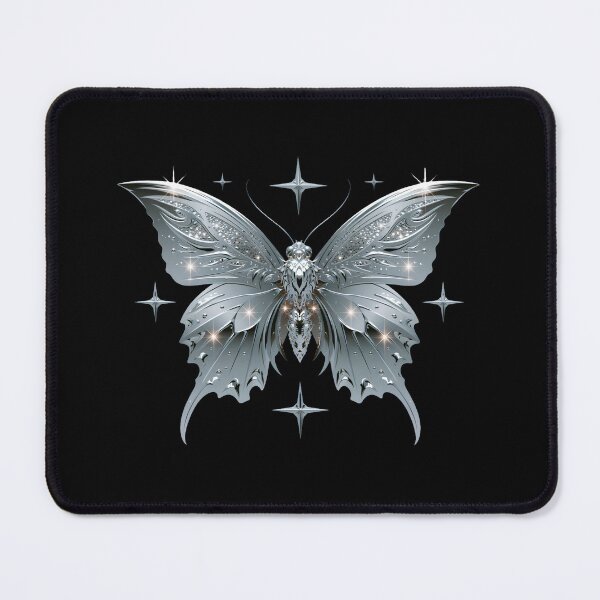 Item preview, Minimal Chrome Cyberpunk Butterfly – Y2K Cybercore Aesthetic designed and sold by daila70.