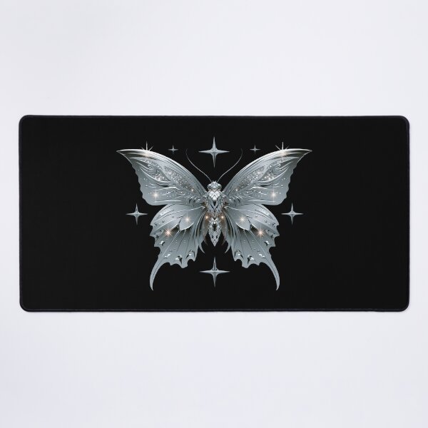 Item preview, Minimal Chrome Cyberpunk Butterfly – Y2K Cybercore Aesthetic designed and sold by daila70.