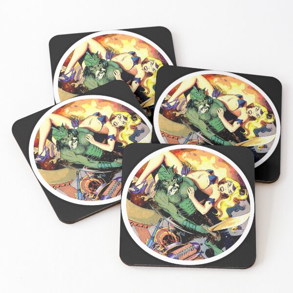 Item preview, Retro Space Monster and hero designed and sold by QuirkyDesign101.
