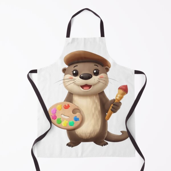 Item preview, Cute Paint Artist Otter Kawaii Sticker | Creative Animal Art Gift designed and sold by Stylestickers55.
