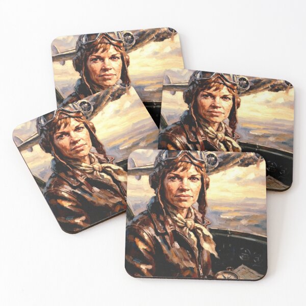 Item preview, Amelia Retro Biographical Aviation Tribute Art Poster designed and sold by Art's Diner.