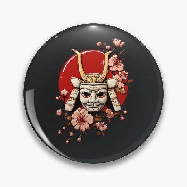 Item preview, Samurai Mask with Cherry Blossom | Elysium Echoes Icon designed and sold by Shift-Bloom.