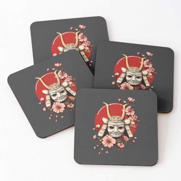 Item preview, Samurai Mask with Cherry Blossom | Elysium Echoes Icon designed and sold by Shift-Bloom.