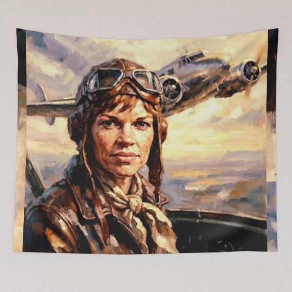 Item preview, Amelia Retro Biographical Aviation Tribute Art Poster designed and sold by Art's Diner.