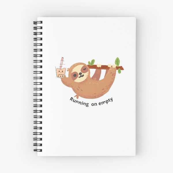 Item preview, Cute Sloth with Boba Tea - Running on Empty designed and sold by DreamyBrushArt.