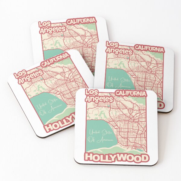 Item preview, Hollywood Sign Los Angeles Map California United States of America Travel Gift Souvenir designed and sold by MapsByLeo.