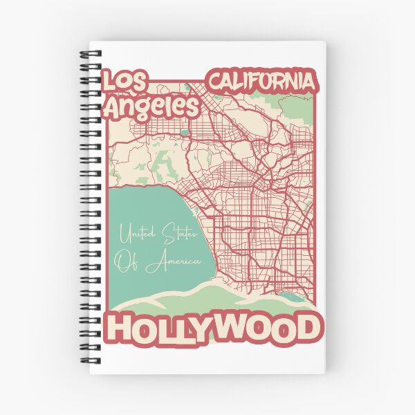 Item preview, Hollywood Sign Los Angeles Map California United States of America Travel Gift Souvenir designed and sold by MapsByLeo.