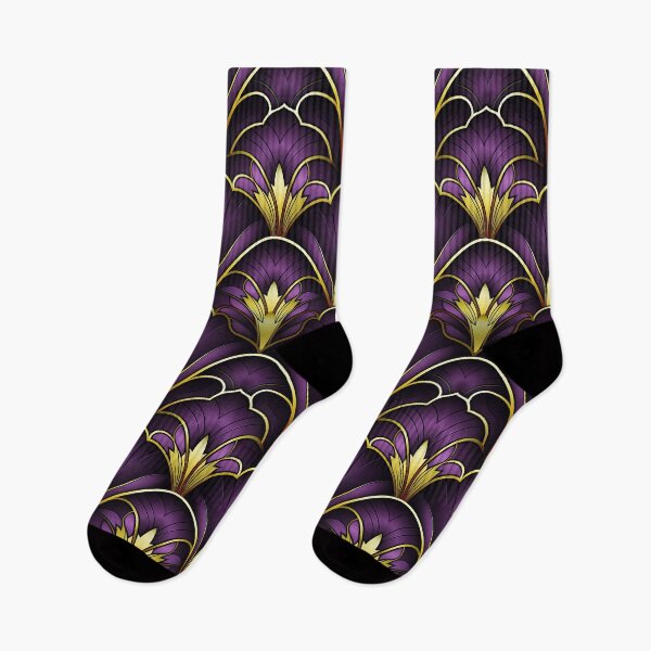 Item preview, Art Deco Purple And Golden Hues Majestic Pattern designed and sold by DEC02.