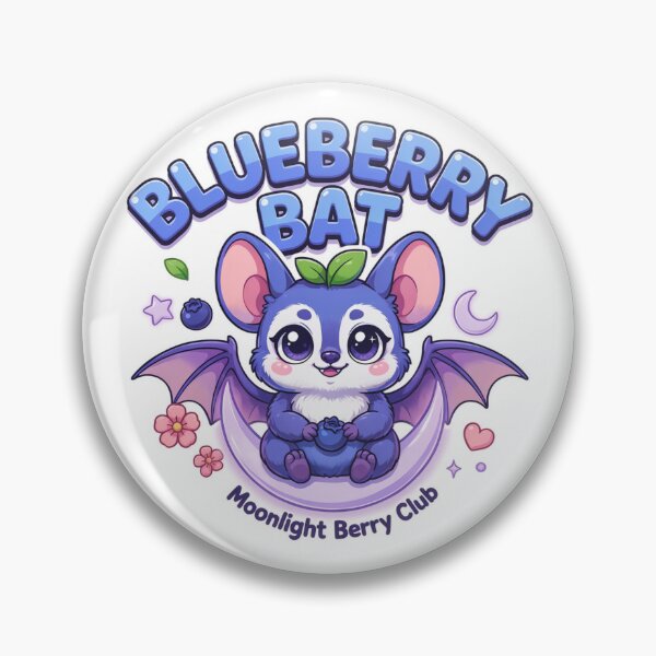 Item preview, Blueberry Bat Kawaii T-Shirt – Moonlight Berry Club Cute Pastel Goth Gift for Bat Lovers & Halloween Fans designed and sold by GemBob Creations.