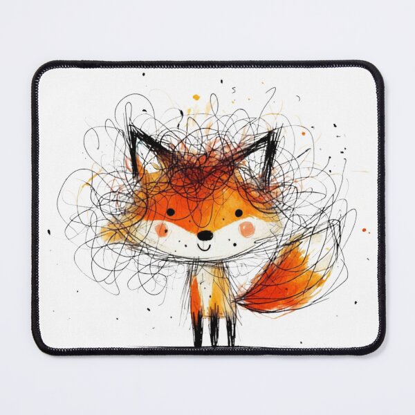 Item preview, Cute Scribble Fox Illustration – Whimsical Watercolor Woodland Animal designed and sold by AnyGil.
