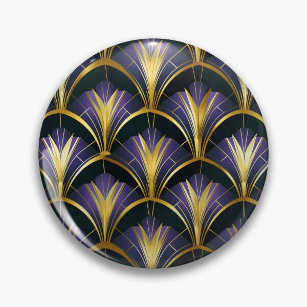 Item preview, Elegant Art Deco Purple And Golden Hues Pattern designed and sold by DEC02.